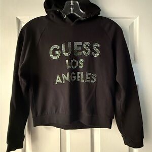 Guess Black Hoodie with Studded Logo